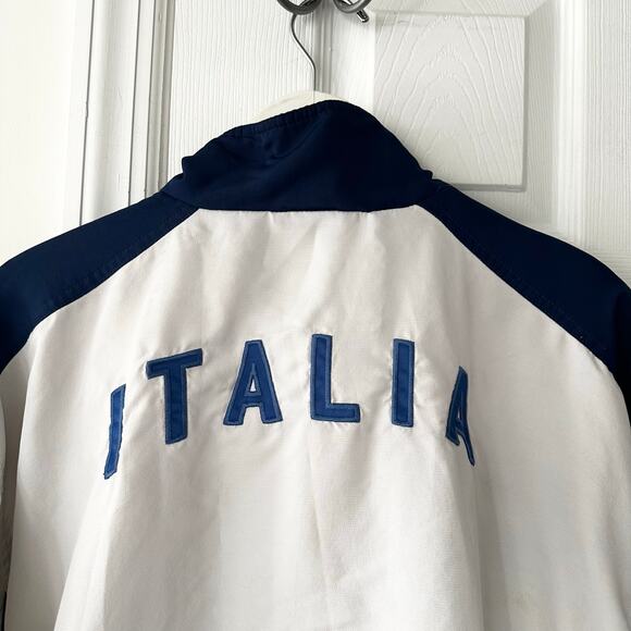 Nike Vintage Italy National Football Team Blue White Italia Windbreaker Jacket L - Picture 8 of 8